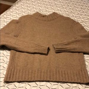 JCrew Merino/Alpaca blend mock neck sweater Camel